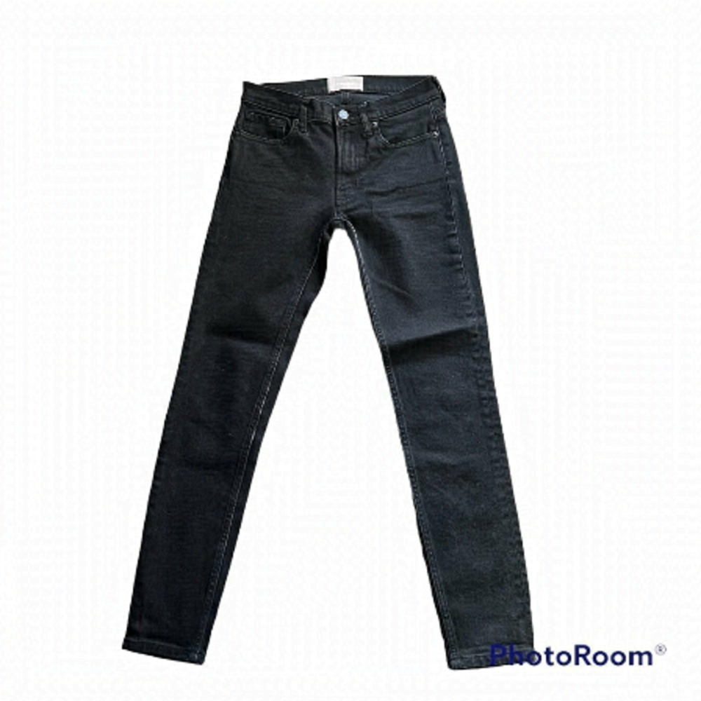 EVERLANE summer regular ankle high rise skinny black jeans. size 25